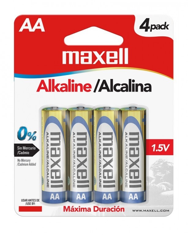 PILAS ALCALINA MAXELL AA LR6 PACK X4 (12/48MB
723465